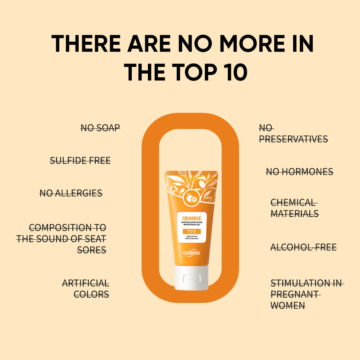 Orange Exfoliating Whitening Gel for Skin Care